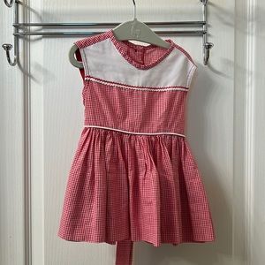 Vintage gingham size 6-9 months dress